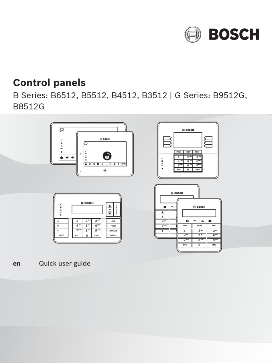 BOSCH G SERIES QUICK USER MANUAL Pdf Download | ManualsLib