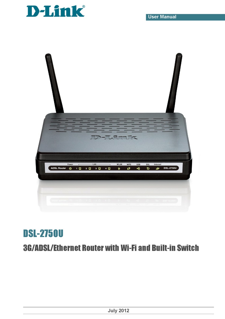 DLINK DSL2750U USER MANUAL Pdf Download ManualsLib