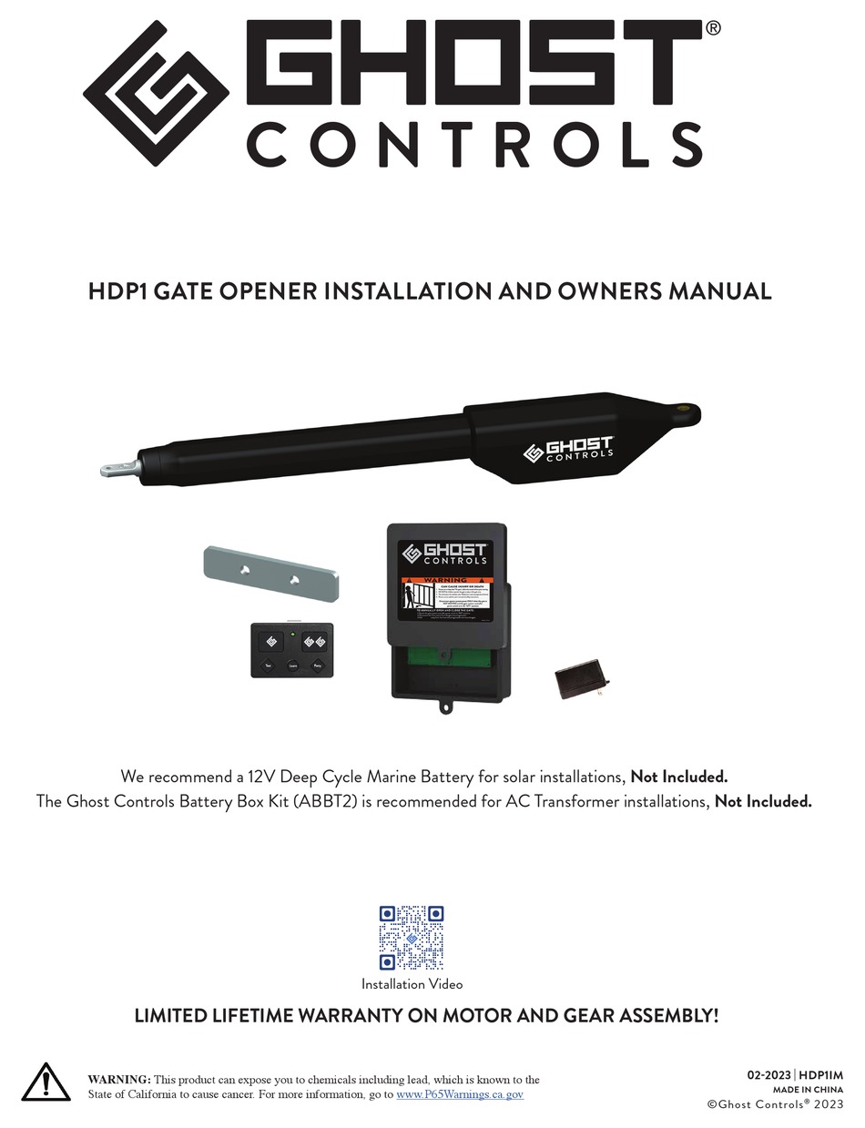 GHOST CONTROLS HDP1 INSTALLATION AND OWNER
