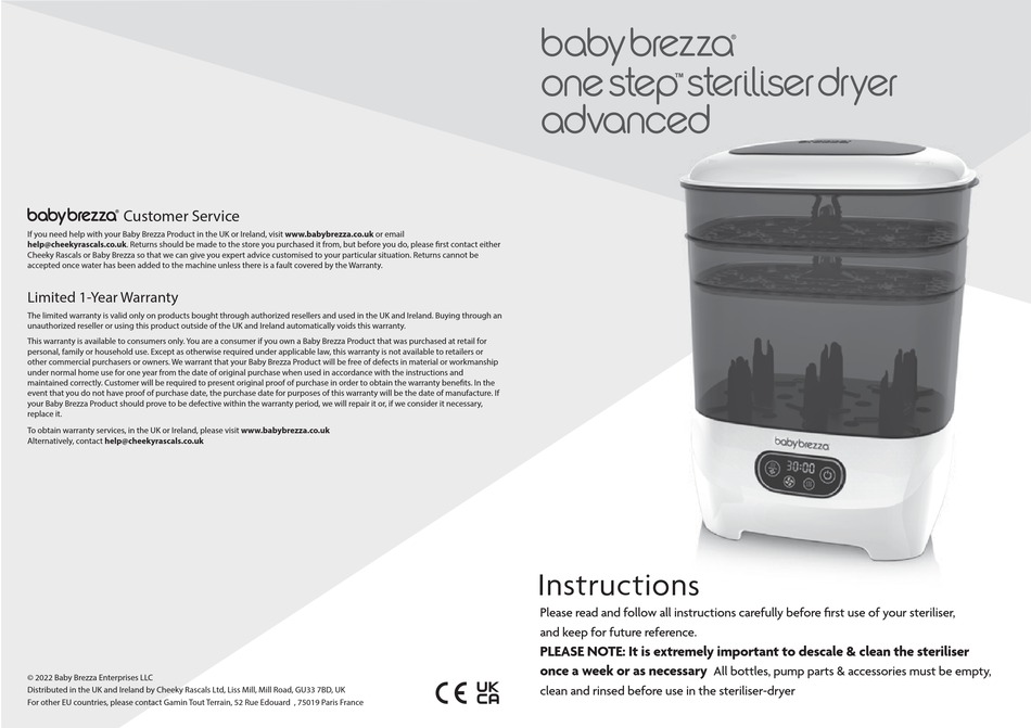 BABY BREZZA ONE STEP INSTRUCTIONS Pdf Download ManualsLib