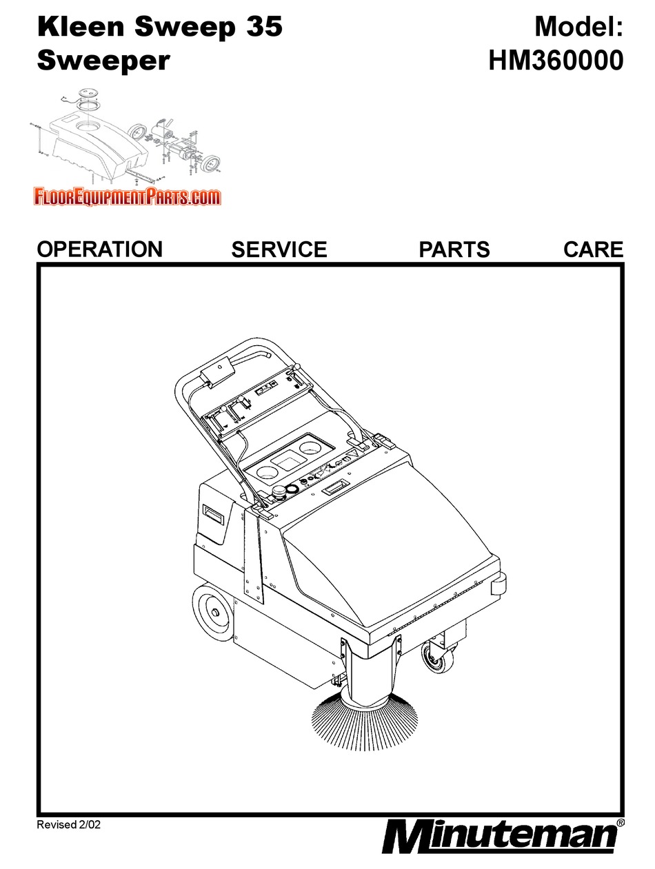 MINUTEMAN KLEEN SWEEP 35 MANUAL Pdf Download ManualsLib