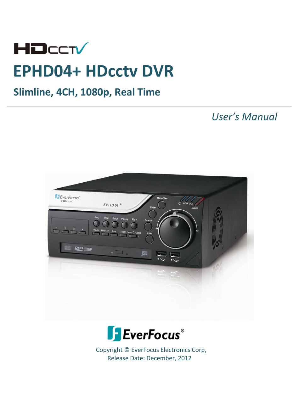 EVERFOCUS EPHD04 SERIES USER MANUAL Pdf Download ManualsLib