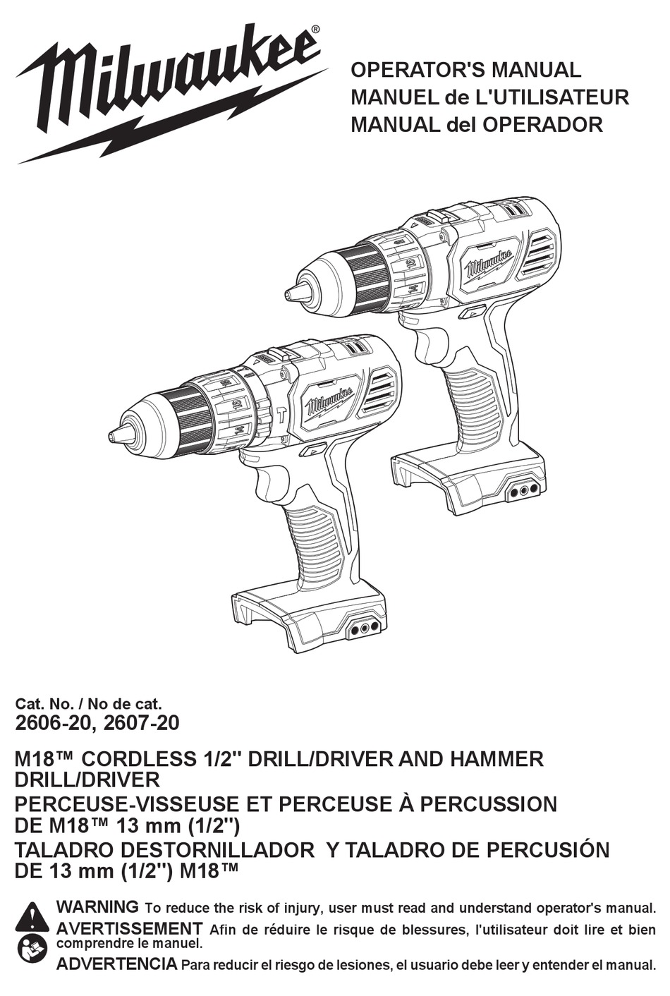 MILWAUKEE M18 260720 OPERATOR'S MANUAL Pdf Download ManualsLib