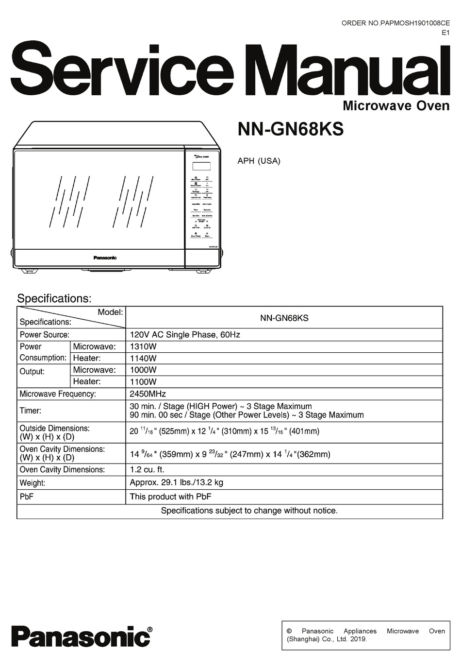 PANASONIC NNGN68KS SERVICE MANUAL Pdf Download ManualsLib