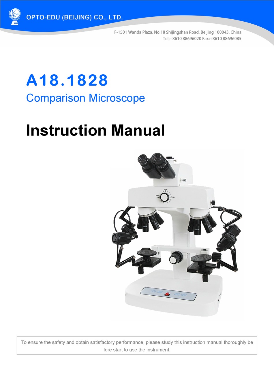 OPTOEDU A18.1828 INSTRUCTION MANUAL Pdf Download ManualsLib