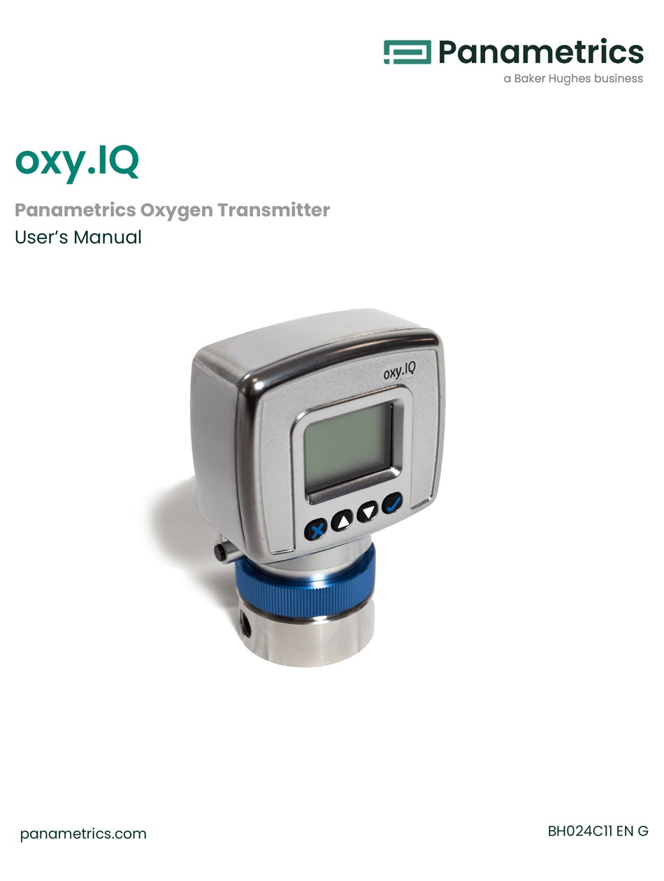 BAKER HUGHES PANAMETRICS OXY.IQ USER MANUAL Pdf Download ManualsLib
