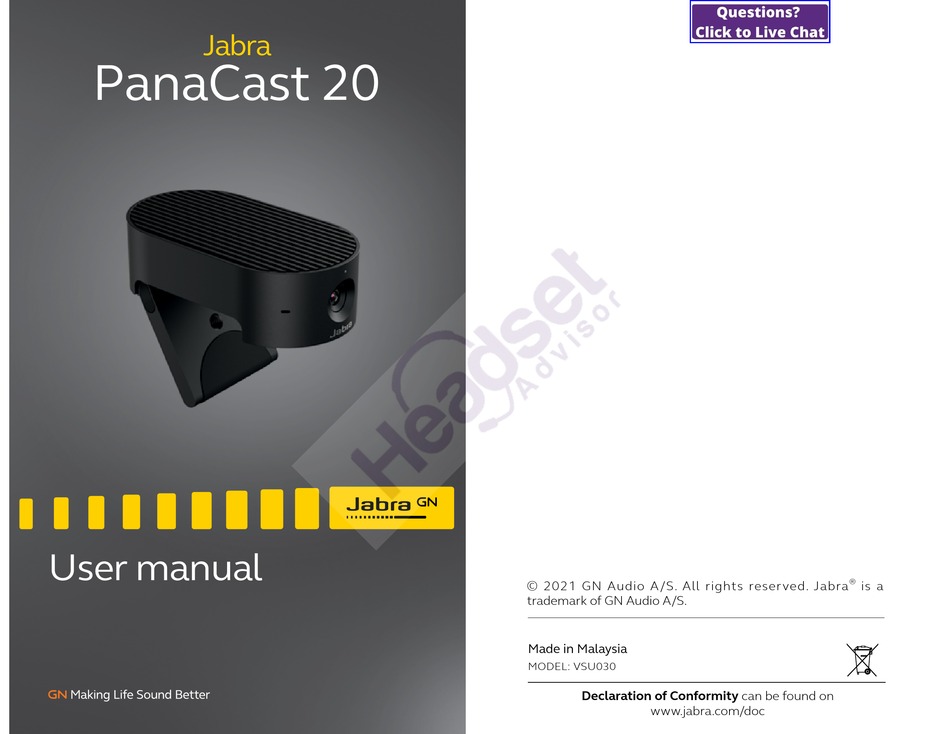 JABRA VSU030 USER MANUAL Pdf Download ManualsLib