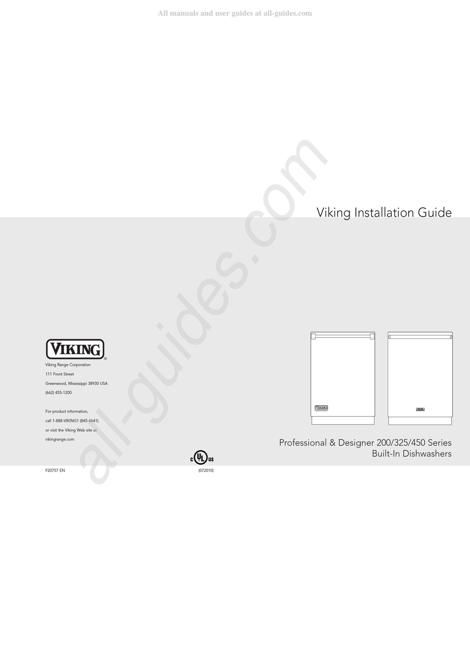 VIKING PROFESSIONAL 200 SERIES INSTALLATION MANUAL Pdf Download