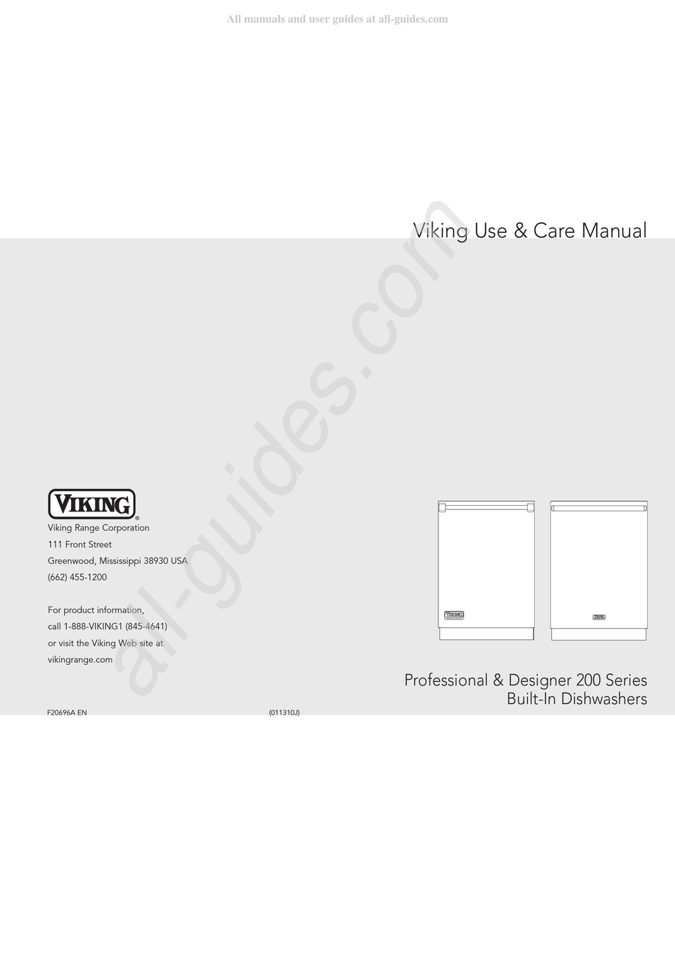 VIKING PROFESSIONAL 200 SERIES USE & CARE MANUAL Pdf Download ManualsLib