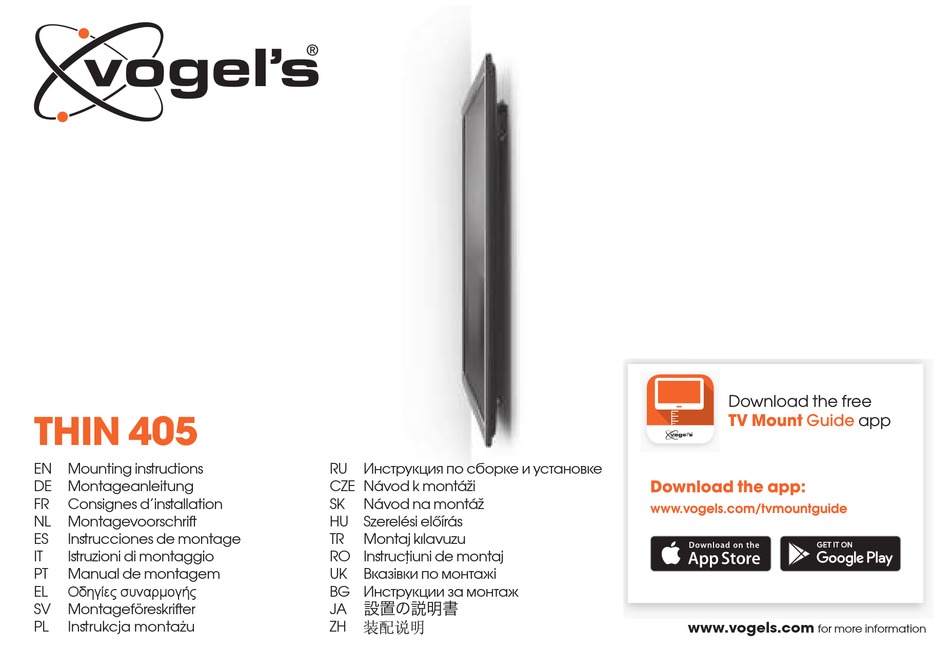 VOGELS THIN 405 MOUNTING INSTRUCTIONS Pdf Download ManualsLib