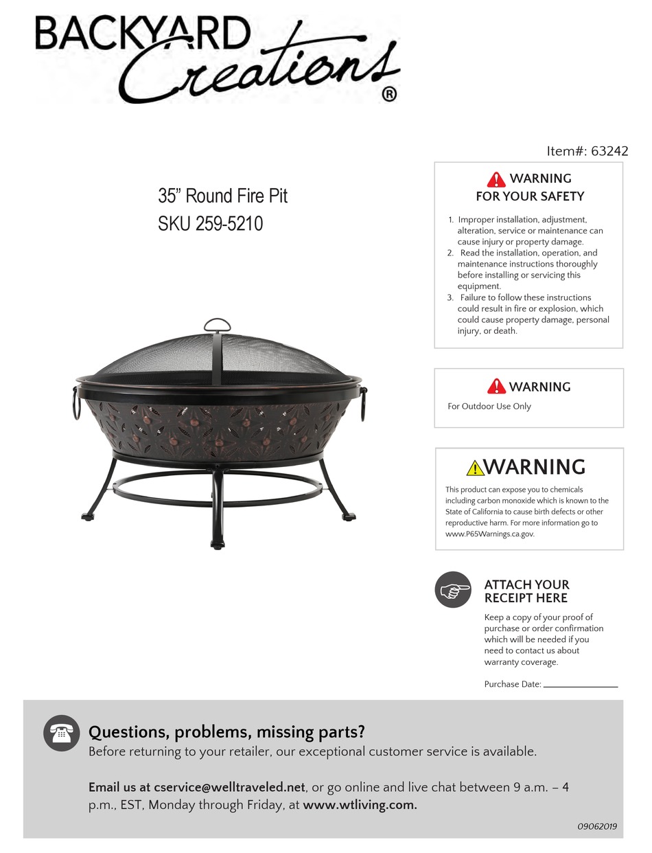 BACKYARD CREATIONS 2595210 QUICK START MANUAL Pdf Download ManualsLib