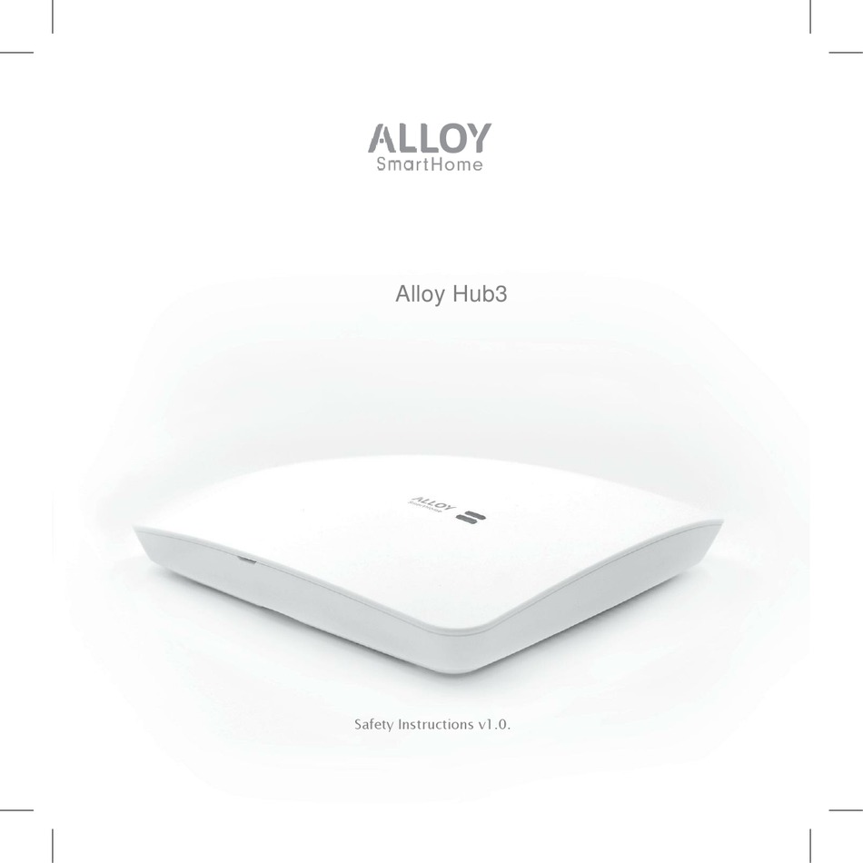 ALLOY SMARTHOME HUB3 MANUAL Pdf Download ManualsLib