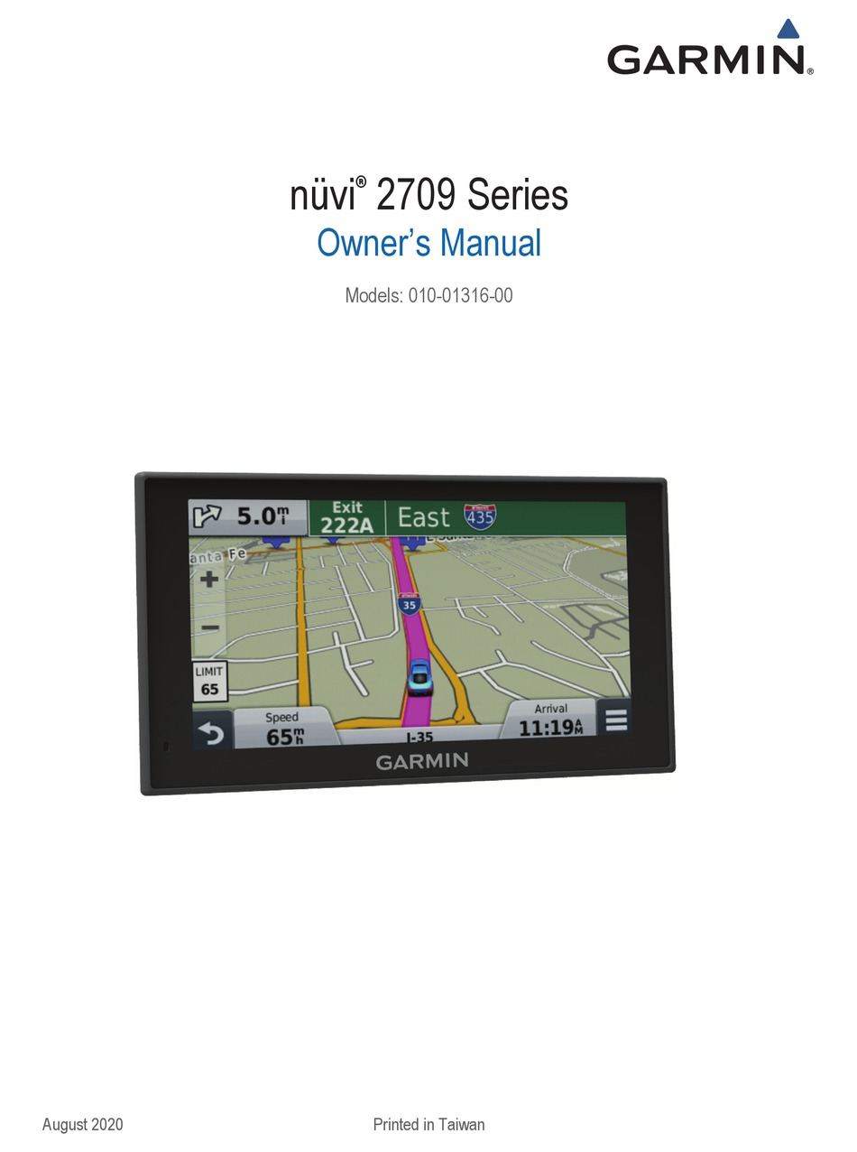 GARMIN NUVI 2709 SERIES OWNER