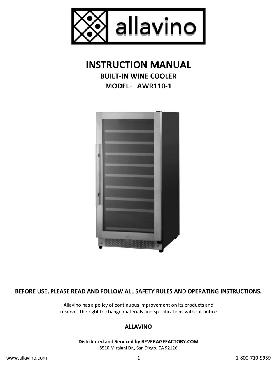 ALLAVINO AWR1101 INSTRUCTION MANUAL Pdf Download ManualsLib