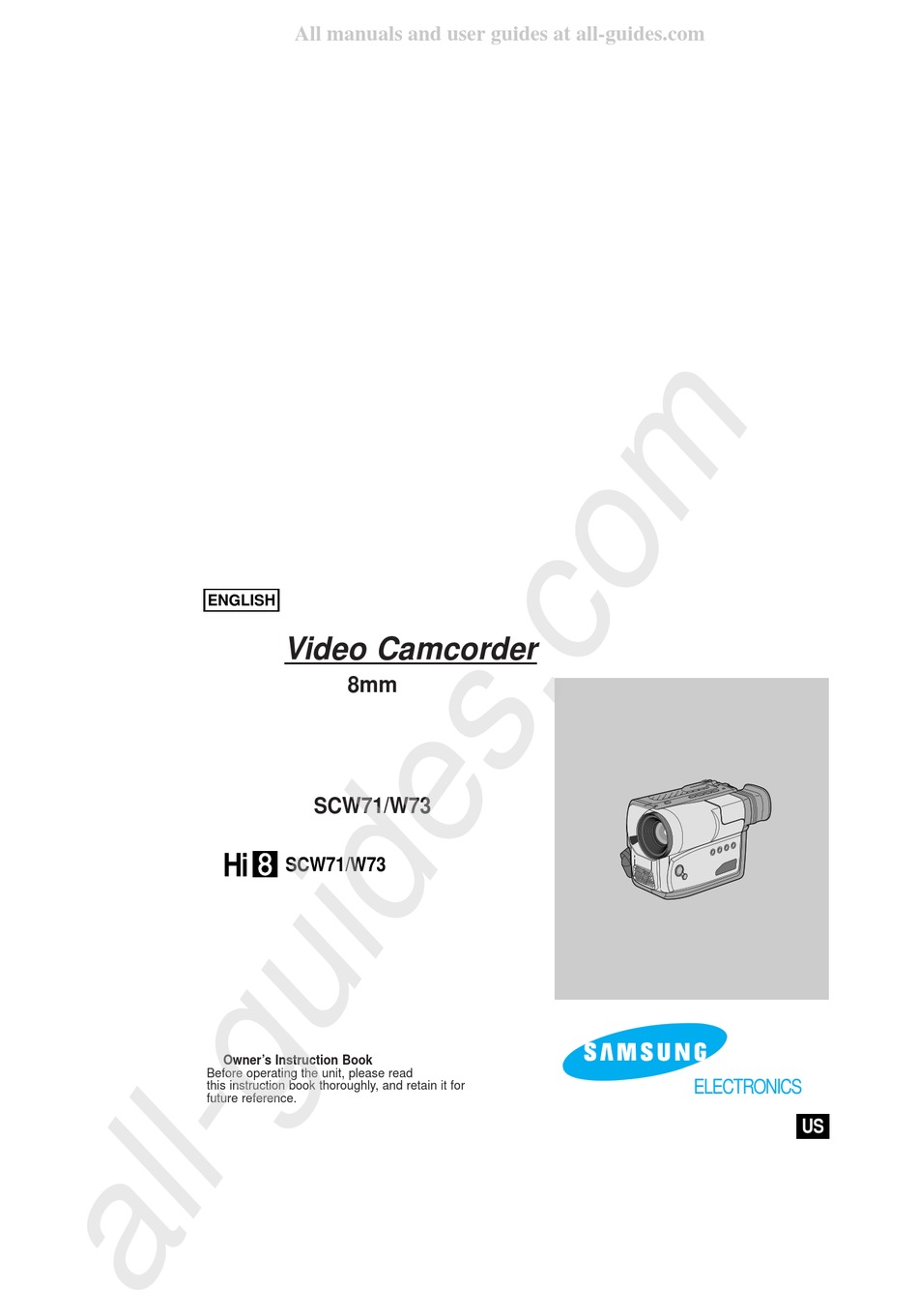 SAMSUNG HI8 SCW71 OWNER'S INSTRUCTION BOOK Pdf Download ManualsLib