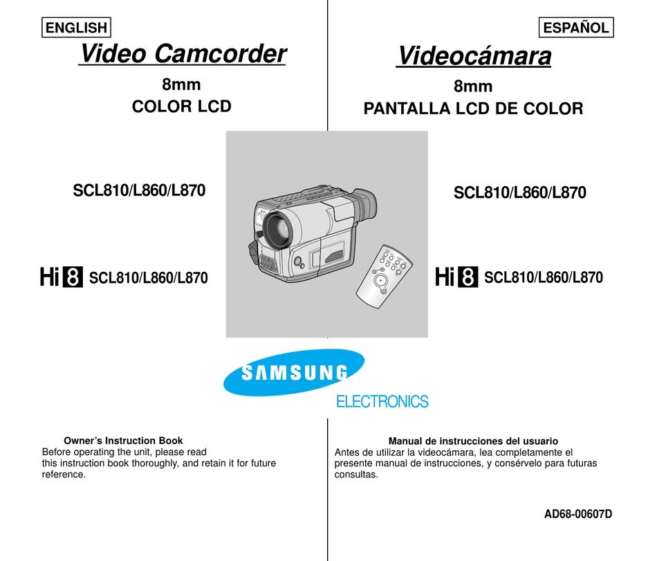 SAMSUNG HI8 SCL870 OWNER'S INSTRUCTION BOOK Pdf Download ManualsLib