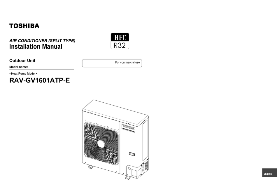 Toshiba Rav Gv Atp E Installation Manual Pdf Download Manualslib