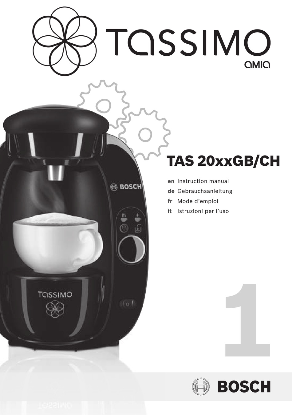 BOSCH TASSIMO AMIA TAS 20 GB SERIES INSTRUCTION MANUAL Pdf Download