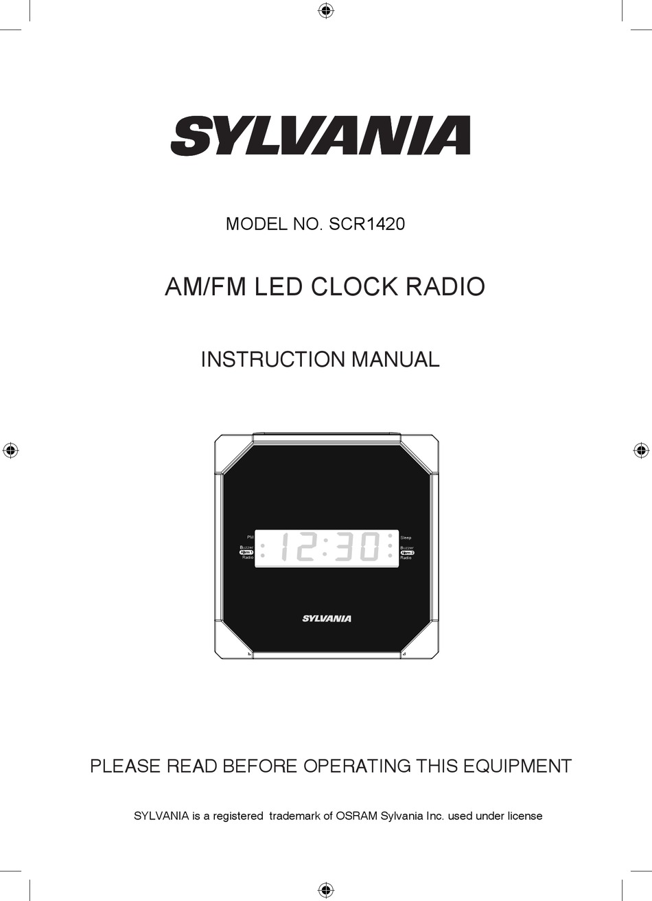 SYLVANIA SCR1420 INSTRUCTION MANUAL Pdf Download ManualsLib