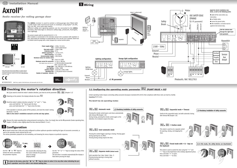 SOMFY AXROLL INSTALLATION MANUAL Pdf Download ManualsLib