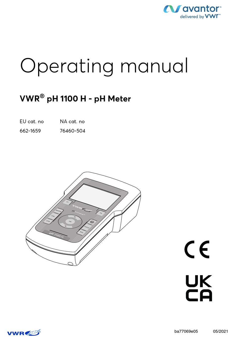 VWR PH 1100 H OPERATING MANUAL Pdf Download ManualsLib