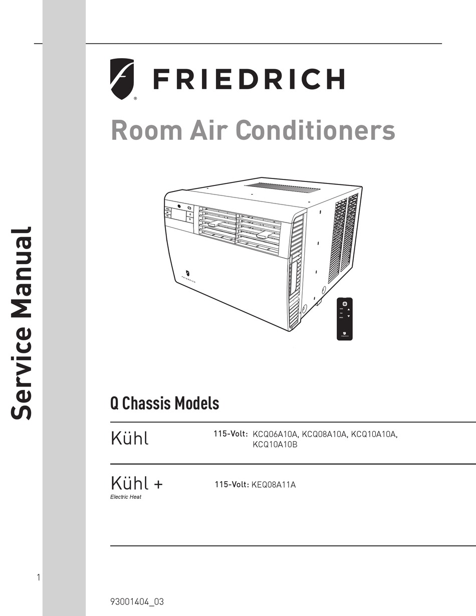 FRIEDRICH KUHL KCQ06A10A SERVICE MANUAL Pdf Download ManualsLib