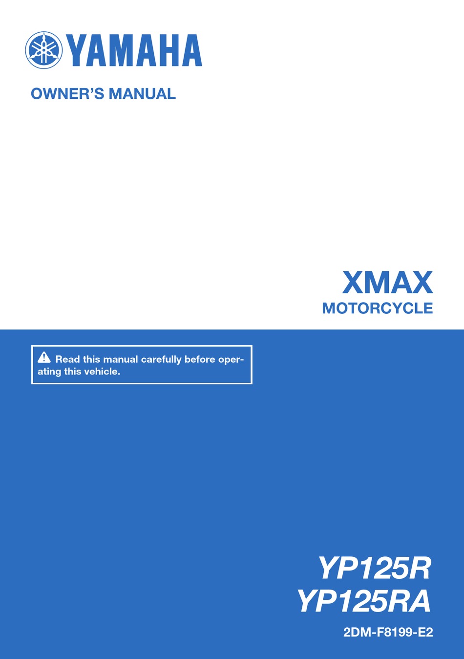 YAMAHA XMAX OWNER'S MANUAL Pdf Download ManualsLib