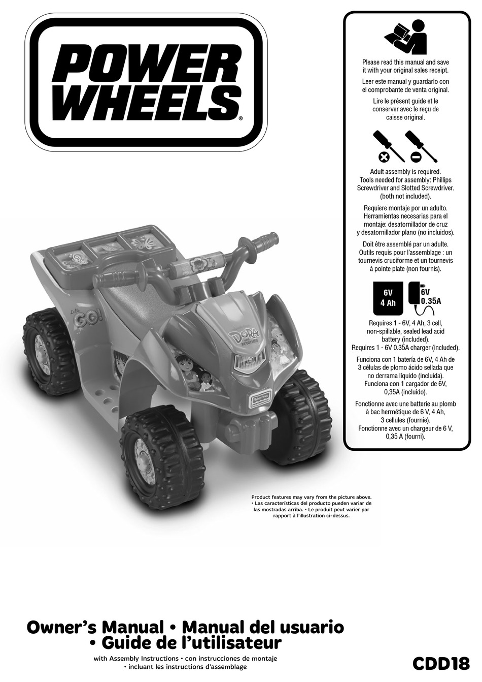 POWER WHEELS CDD18 OWNER'S MANUAL Pdf Download ManualsLib