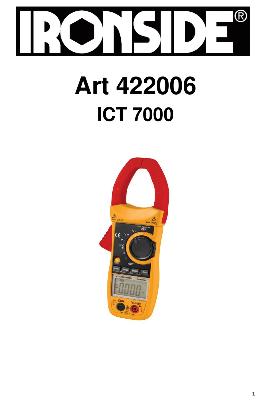 IRONSIDE ICT 7000 MANUAL Pdf Download ManualsLib