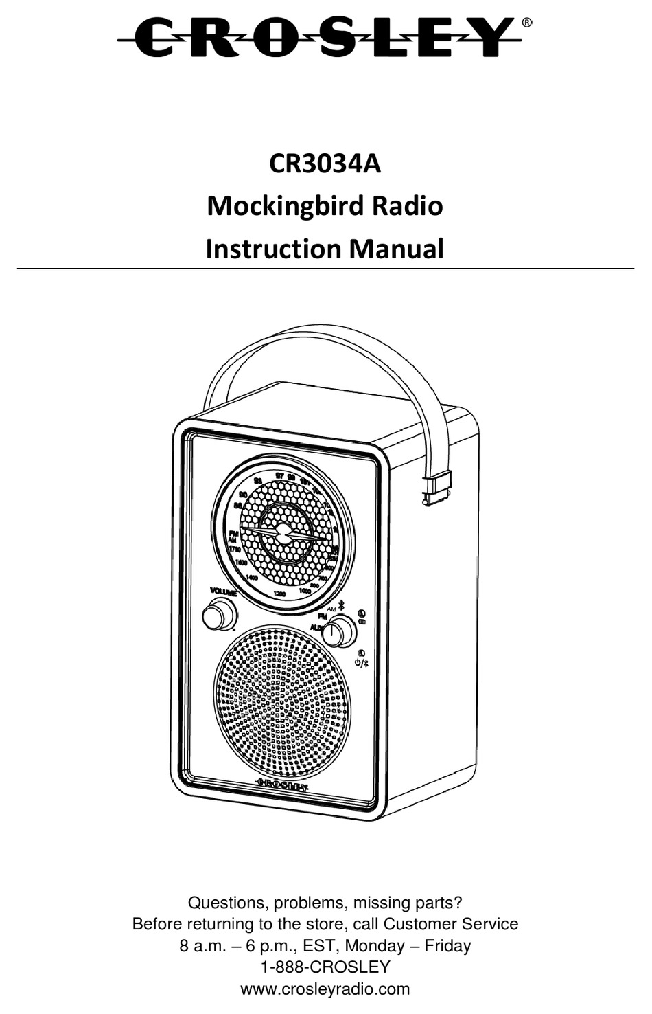 Crosley Cr3034a Instruction Manual Pdf Download Manualslib