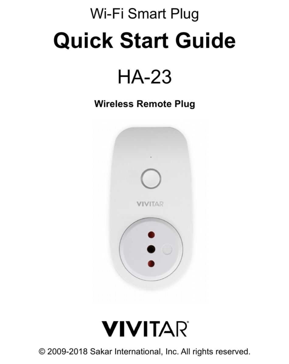 VIVITAR HA23 QUICK START MANUAL Pdf Download ManualsLib