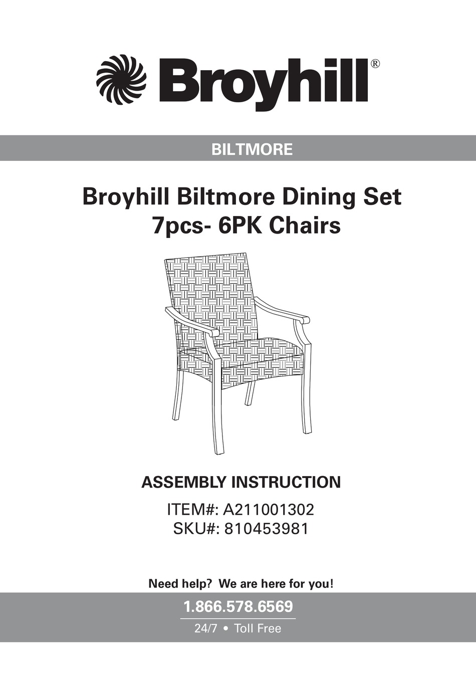 BROYHILL BILTMORE A211001302 ASSEMBLY INSTRUCTION MANUAL Pdf Download