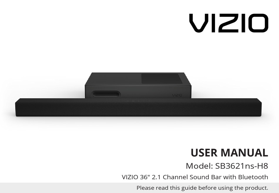 VIZIO SB3621NSH8 USER MANUAL Pdf Download ManualsLib