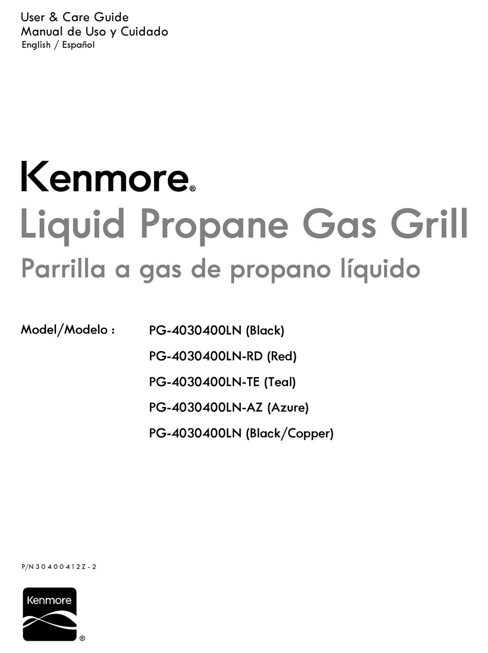 KENMORE PG4030400LN USER & CARE MANUAL Pdf Download ManualsLib