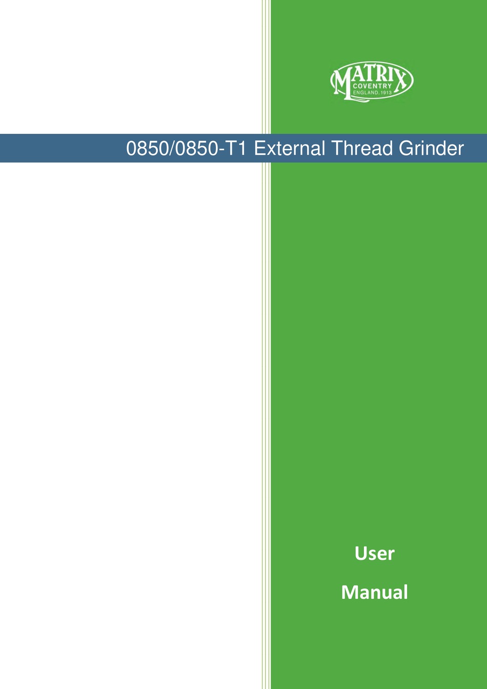 MATRIX 0850 USER MANUAL Pdf Download ManualsLib