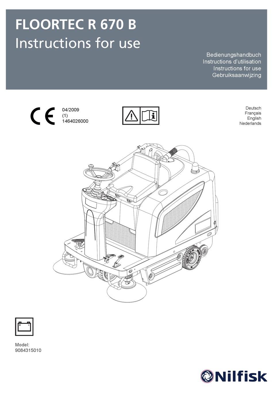 NILFISK-ADVANCE FLOORTEC R 670 B INSTRUCTIONS FOR USE MANUAL Pdf ...