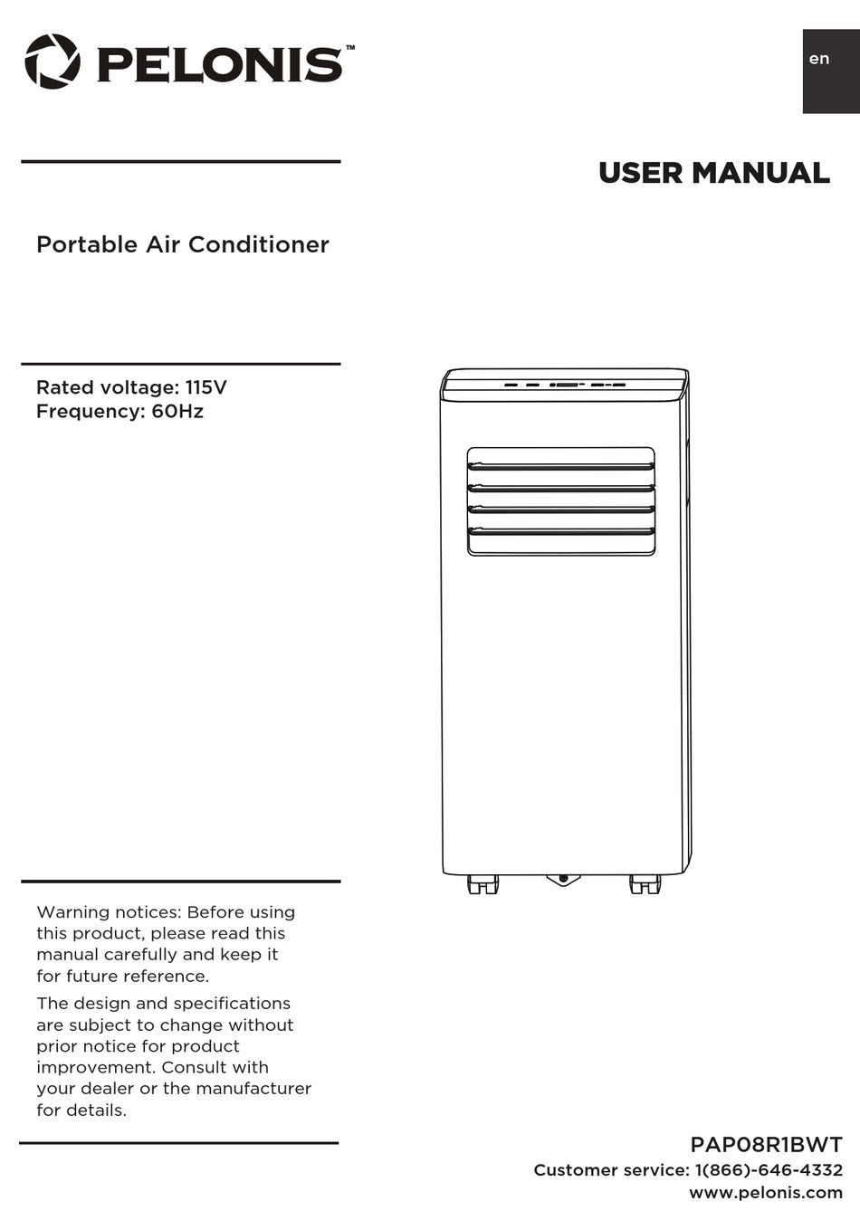 PELONIS PAP08R1BWT USER MANUAL Pdf Download ManualsLib
