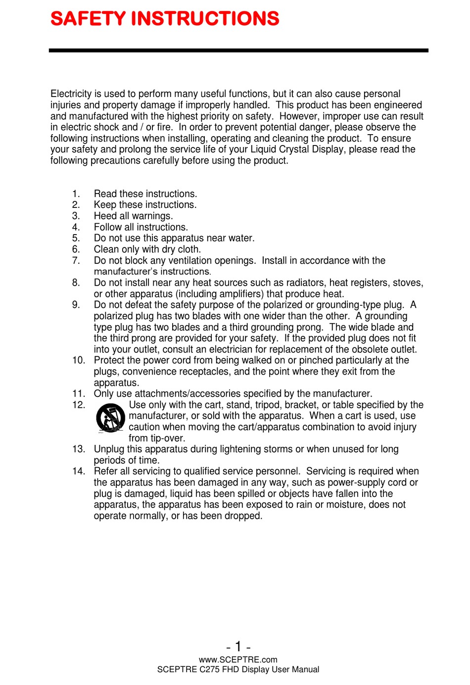 SCEPTRE C275 USER MANUAL Pdf Download ManualsLib