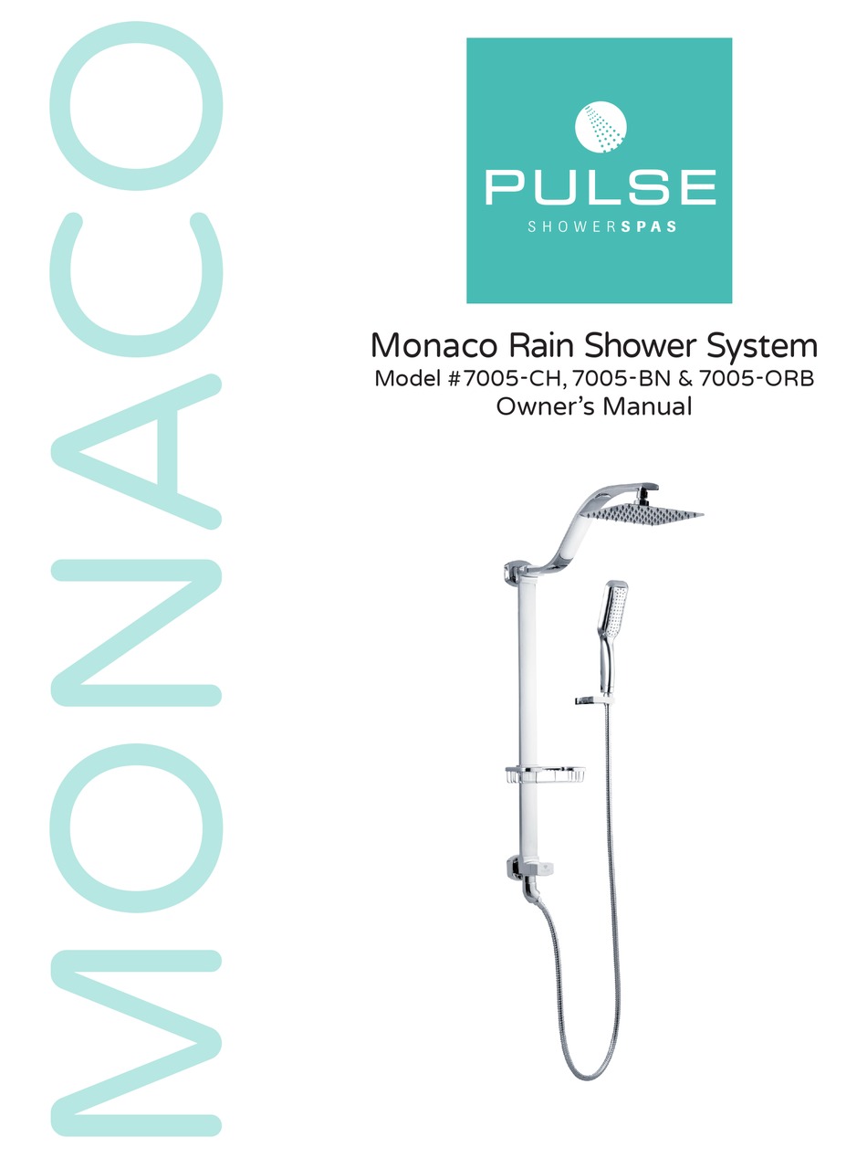 PULSE SHOWER SPAS MONACO 7005CH OWNER'S MANUAL Pdf Download ManualsLib