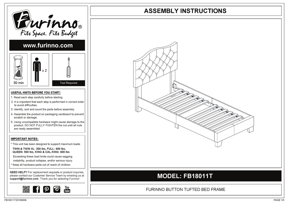 FURINNO FB18011T ASSEMBLY INSTRUCTIONS Pdf Download ManualsLib