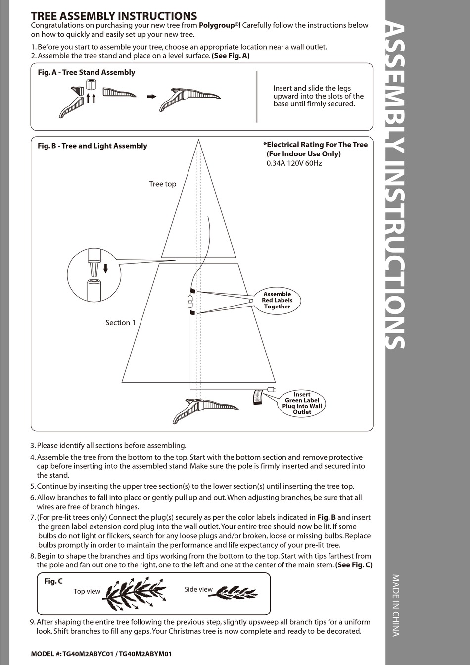 POLYGROUP TG40M2ABYC01 ASSEMBLY INSTRUCTIONS Pdf Download ManualsLib