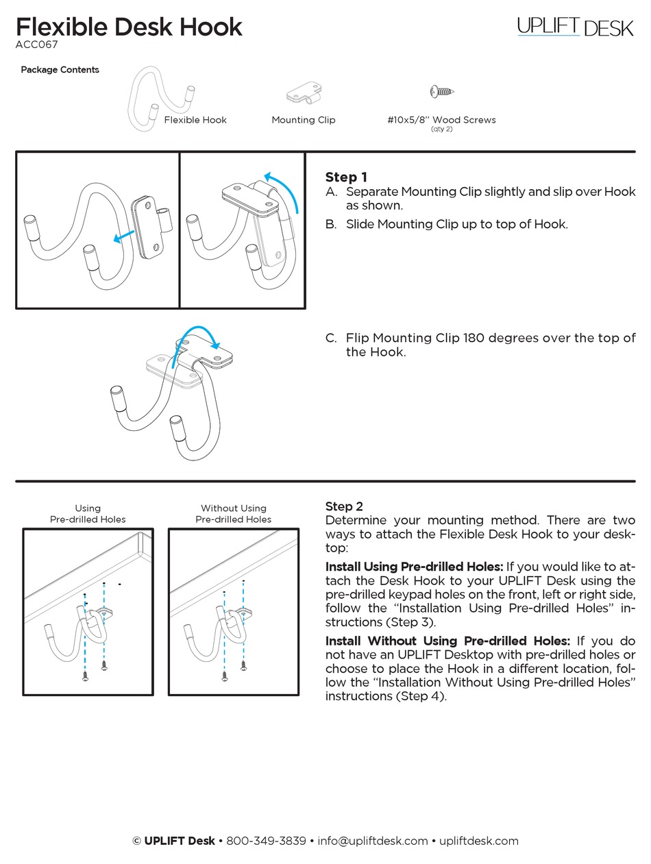 UPLIFT DESK ACC067 QUICK START MANUAL Pdf Download ManualsLib