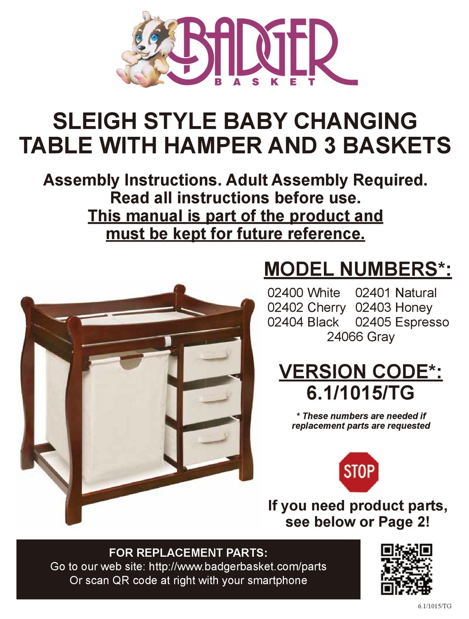 BADGER BASKET 02400 ASSEMBLY INSTRUCTIONS MANUAL Pdf Download ManualsLib