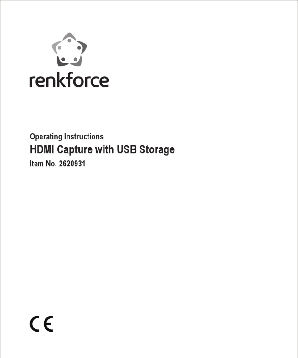 RENKFORCE 2620931 OPERATING INSTRUCTIONS MANUAL Pdf Download ManualsLib