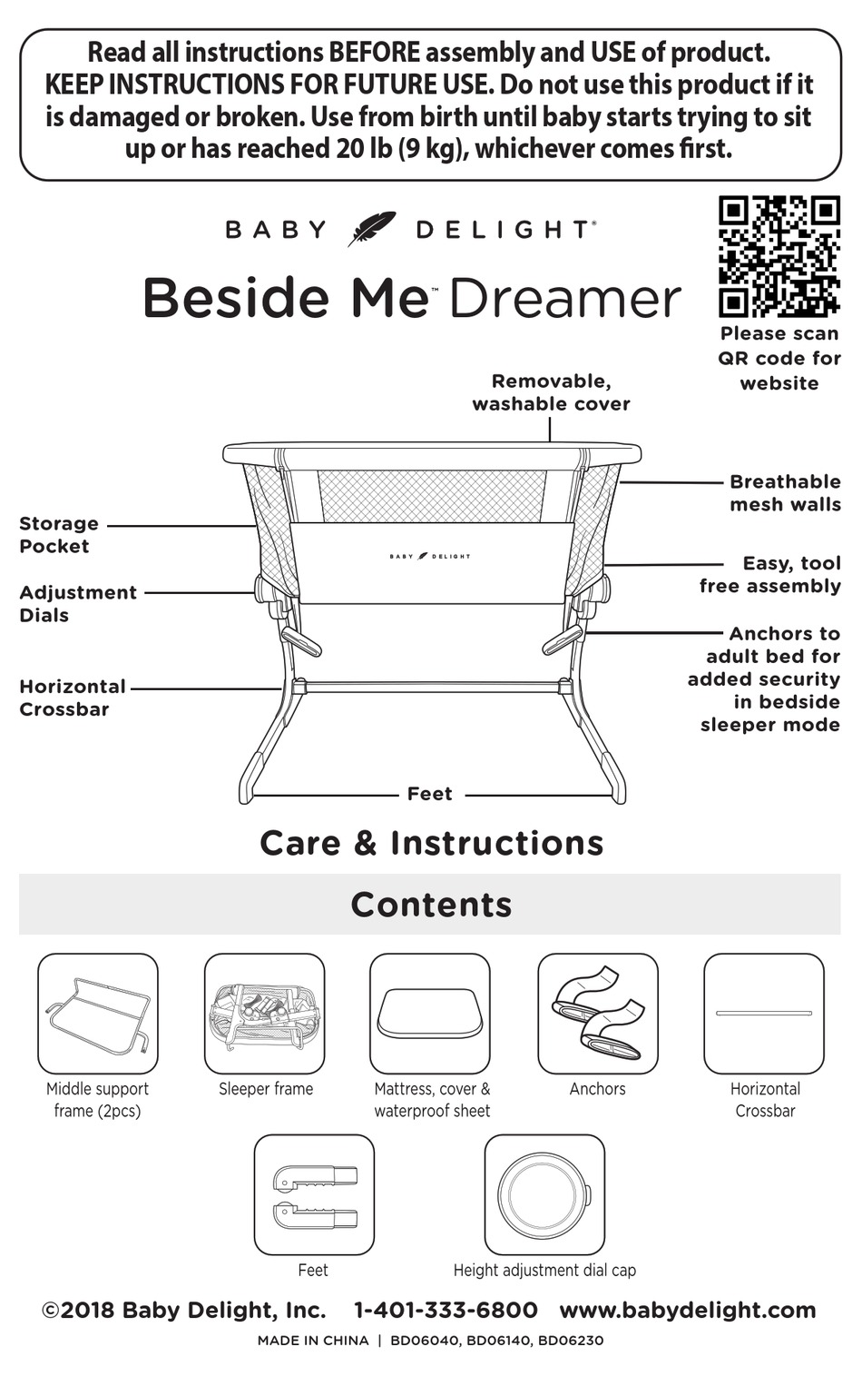 BABY DELIGHT BESIDE ME BD06040 INSTRUCTIONS MANUAL Pdf Download