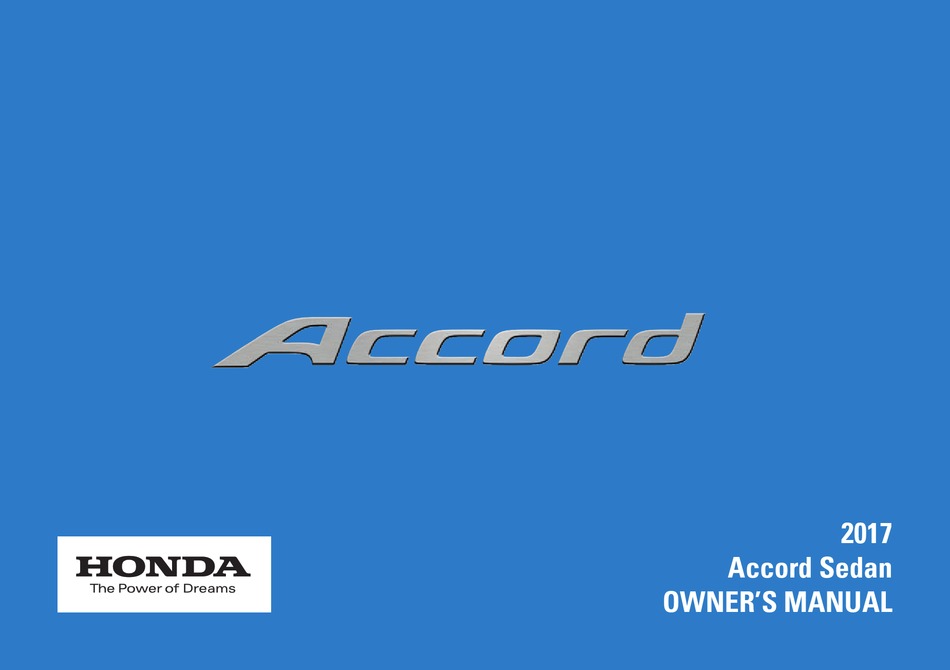 HONDA ACCORD SEDAN 2017 OWNER'S MANUAL Pdf Download ManualsLib
