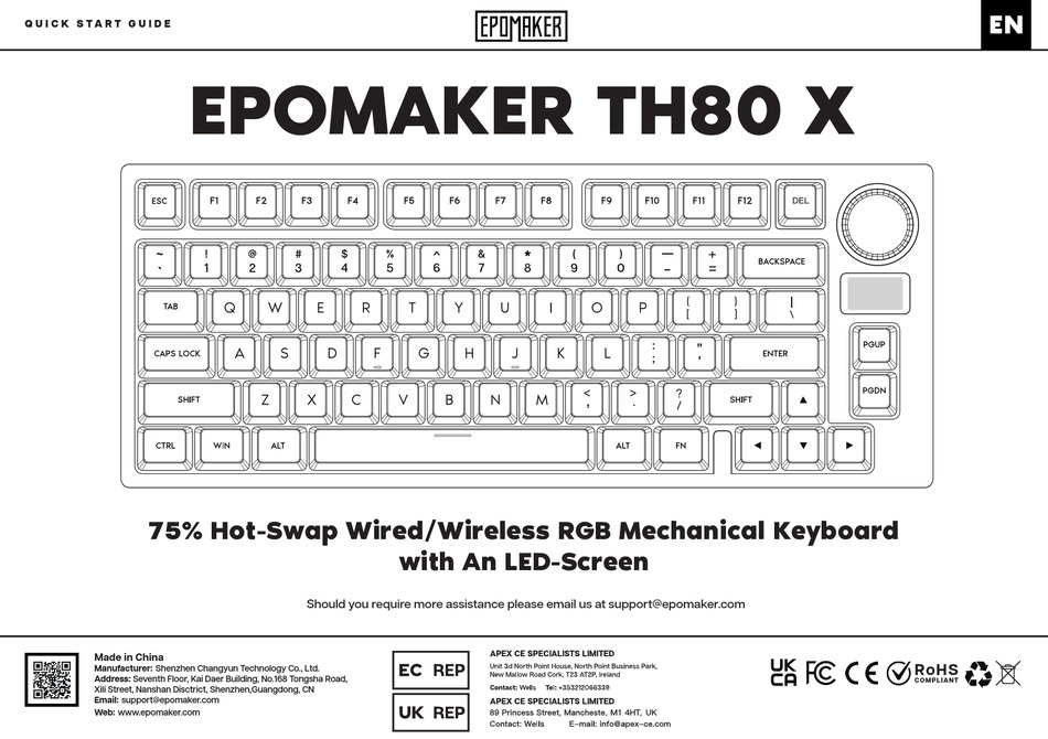EPOMAKER TH80 X QUICK START MANUAL Pdf Download ManualsLib
