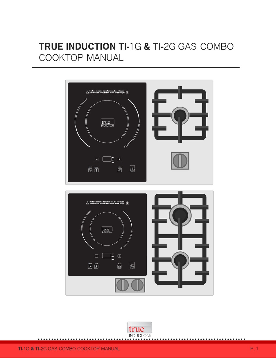 TRUE INDUCTION TI1G MANUAL Pdf Download ManualsLib