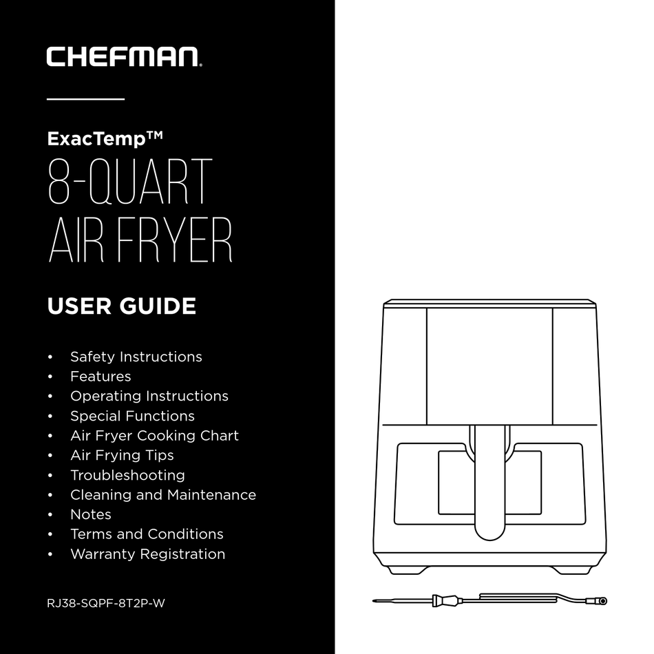 CHEFMAN EXACTEMP RJ38-SQPF-8T2P-W USER MANUAL Pdf Download | ManualsLib