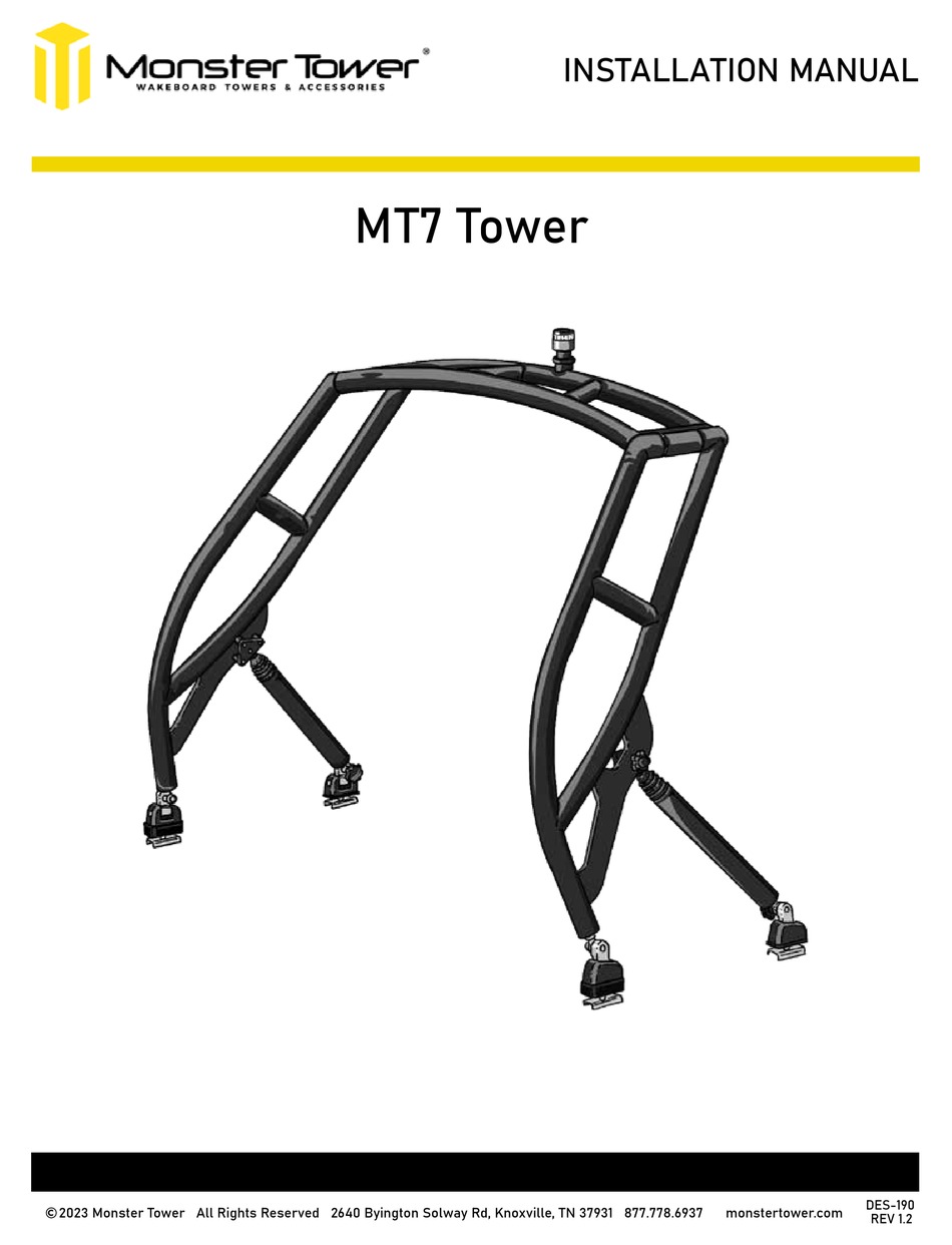 MONSTER TOWER MT7 TOWER INSTALLATION MANUAL Pdf Download | ManualsLib